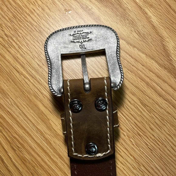 Ariat Genuine Leather Small Brown Western Belt - Picture 3 of 6